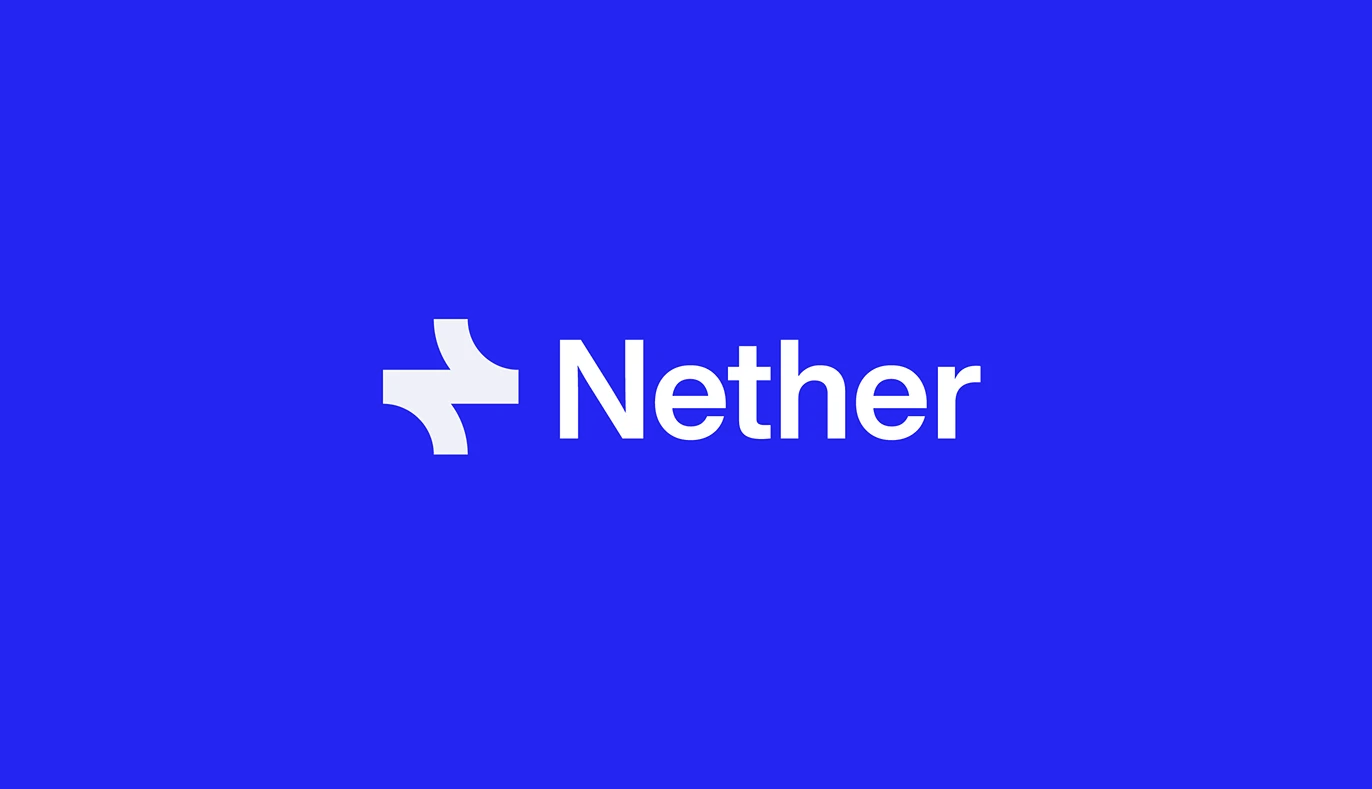 Brand identity work sample — Nether logotype