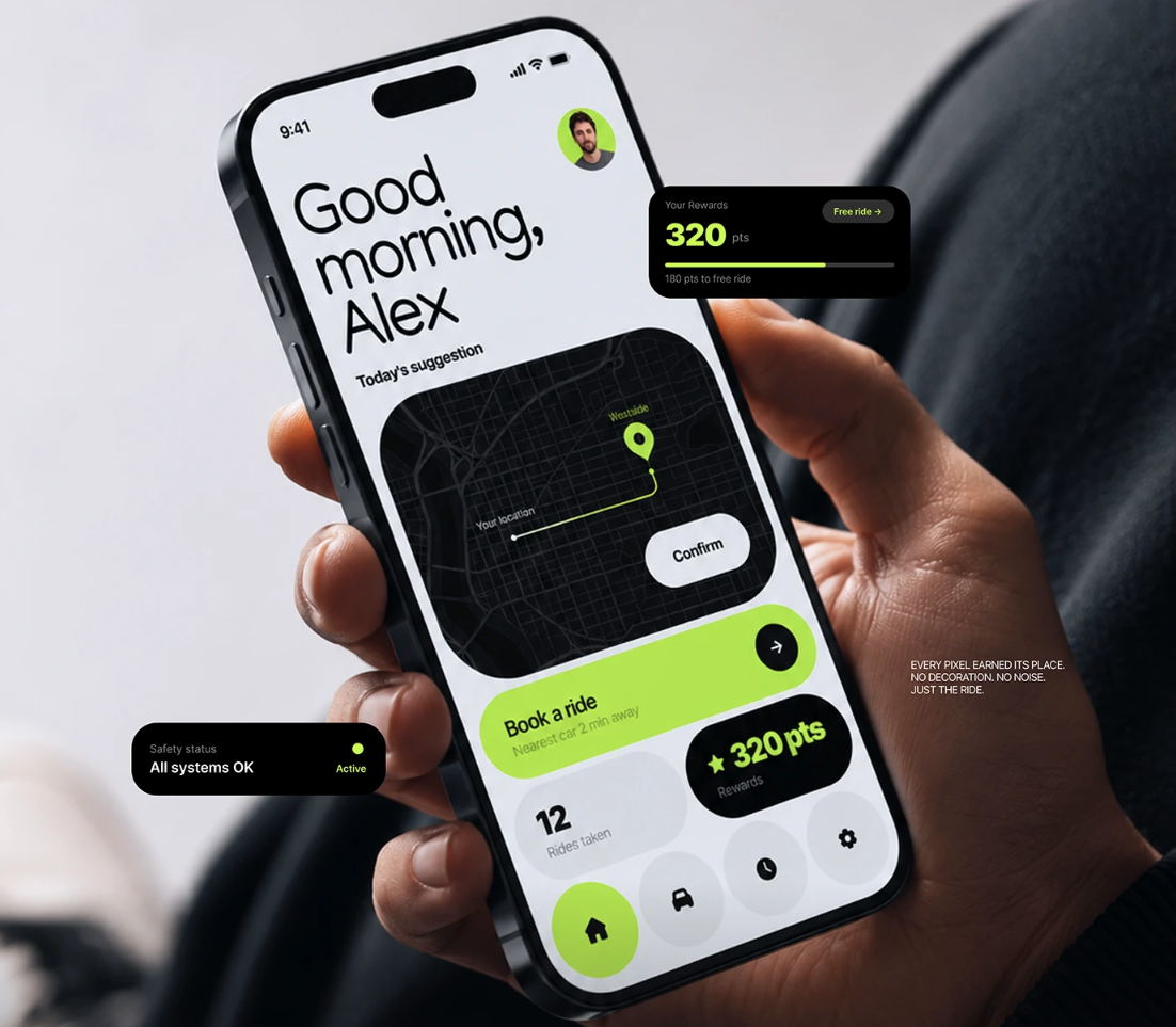 Client work sample — mobile app interface
