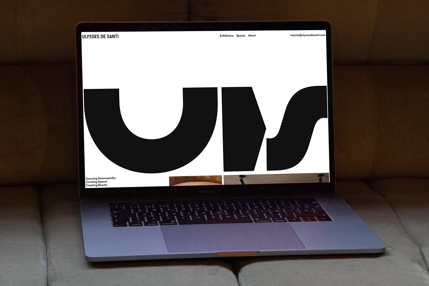 Client work sample — gallery website design
