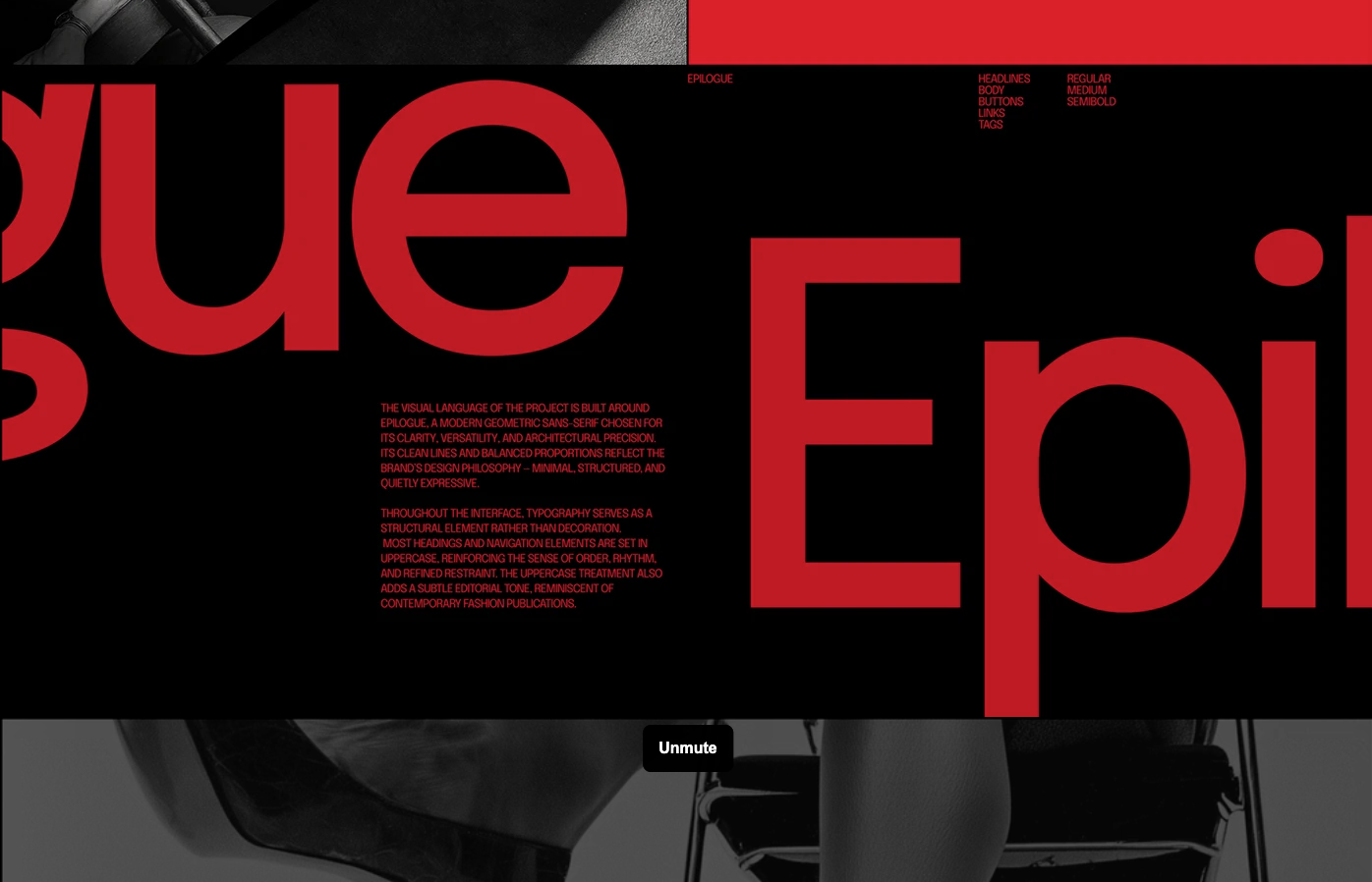 Client work sample — brand typography system