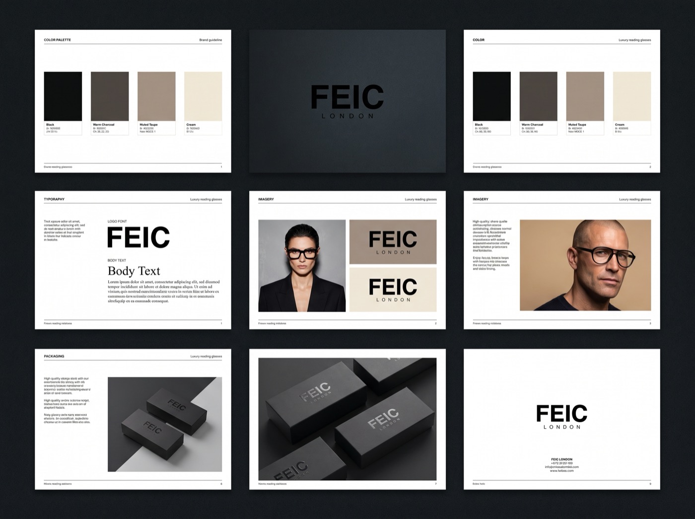 Client work sample — FEIC London brand guidelines
