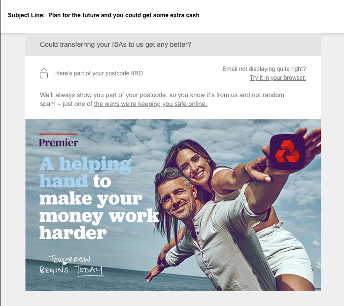 NatWest Premier email: a helping hand to make your money work harder