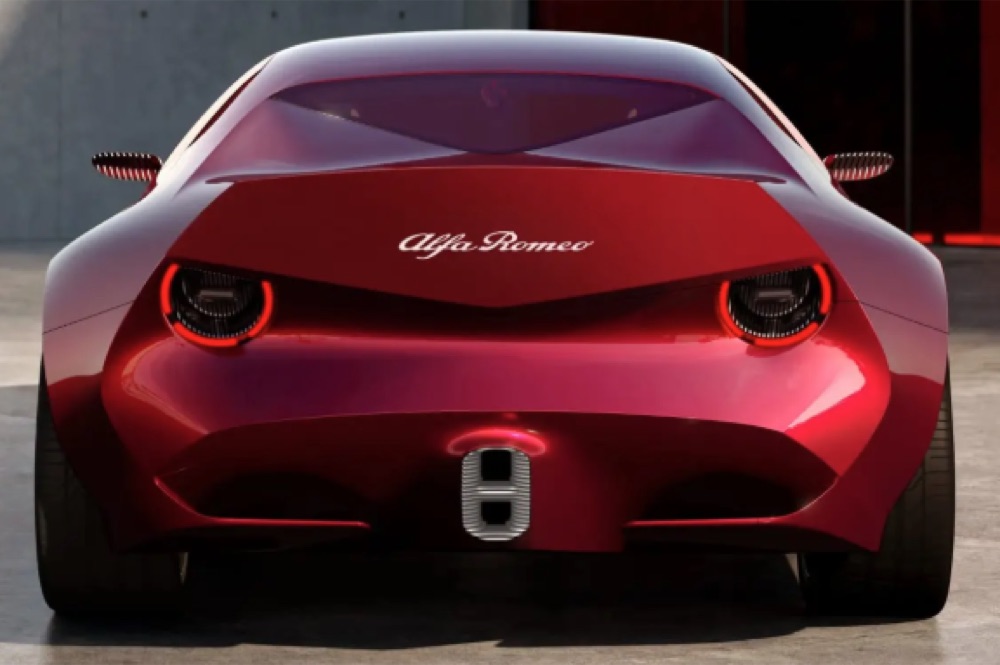 Reference still: the concept car from behind
